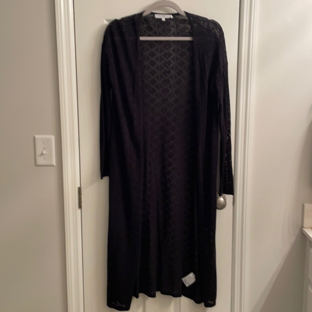 Les Petites - black duster sweater - Sz M